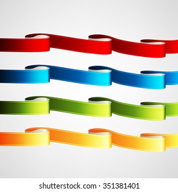 vector ribbons set