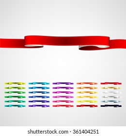 vector ribbons set