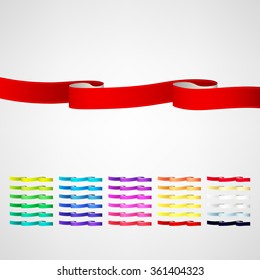 vector ribbons set
