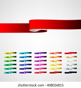 vector ribbons set