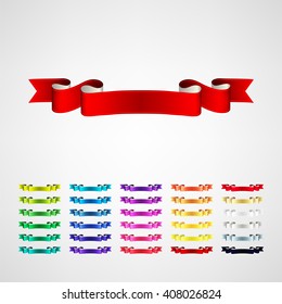 vector ribbons set