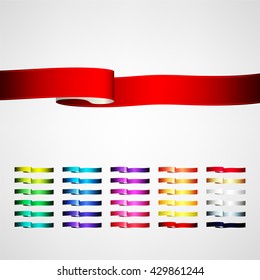 vector ribbons set