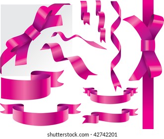 Vector ribbons set. Design elements