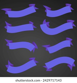 Vector ribbons set design illustration