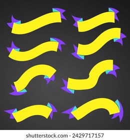 Ilustración de diseño de conjunto de cintas vectoriales