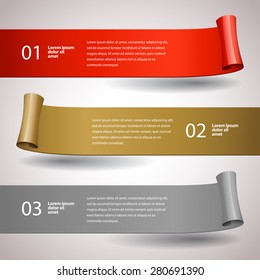 vector ribbons set. Design infographic template. vector Layout