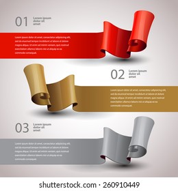 vector ribbons set. Design infographics template. vector Layout