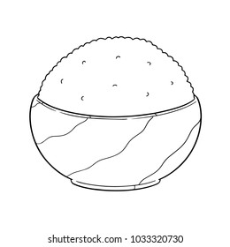 vector of rice bowl
