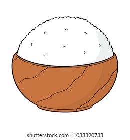 vector of rice bowl