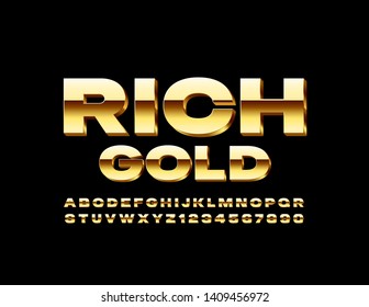 Vector Set Chic Gold Alphabet Letters Stock Vector (Royalty Free ...