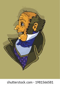 vector of a rich man face