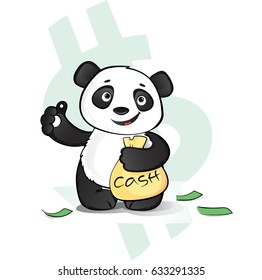 Vector rich panda illustration