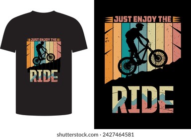 Vector ride bike typography vector illustration t shirt design.