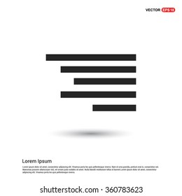 Vector right align text icon