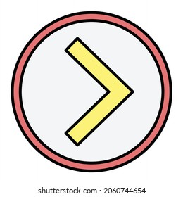 Diseño del icono de contorno relleno del protector derecho vector
