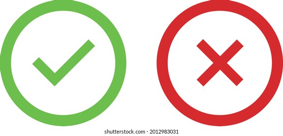 Vector Right Green Wrong Red Markers Stock Vector (Royalty Free ...