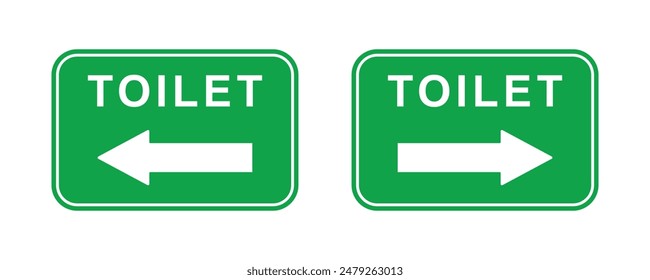 Vector Right Toilet And Left Toilet Signs