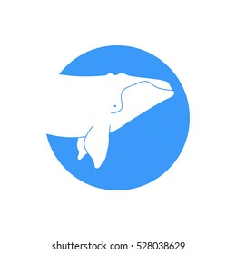 Vector right whale logo 