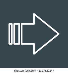  Vector Rightward Arrow  Icon
