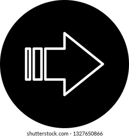  Vector Rightward Arrow  Icon
