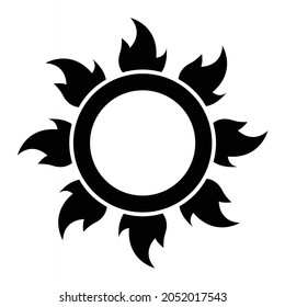 Vector Ring Of Fire Glyph Icon Design
