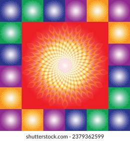 Vector ring optical illusion background textured