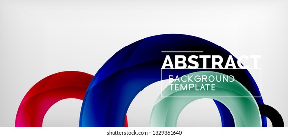 Vector rings abstract background, modern illustration template