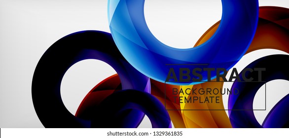 Vektorringe, abstrakter Hintergrund, moderne Illustrationsvorlage