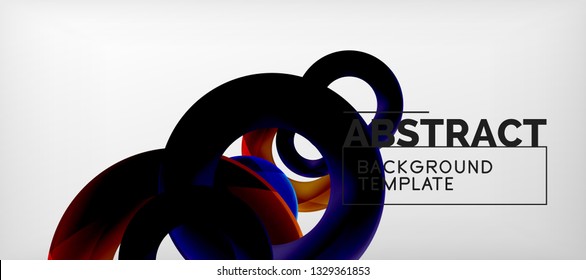 Vetor anéis fundo abstrato, modelo de ilustração moderna