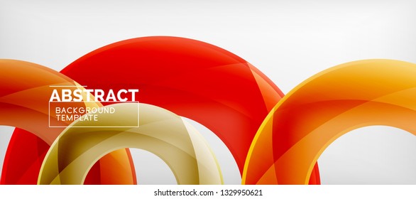 Vector rings abstract background, modern illustration template