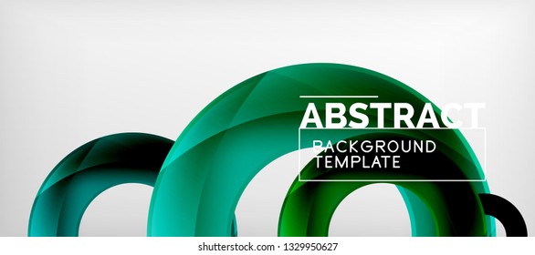 Vector rings abstract background, modern illustration template