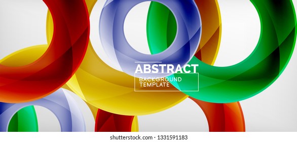 Vektorringe, abstrakter Hintergrund, moderne Illustrationsvorlage