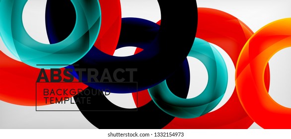 Vektorringe, abstrakter Hintergrund, moderne Illustrationsvorlage