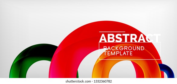 Anillos vectores fondo abstracto, plantilla de ilustración moderna