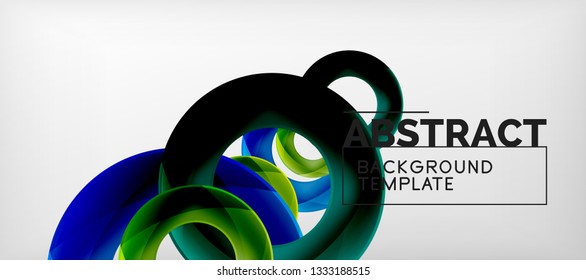 Vektorringe, abstrakter Hintergrund, moderne Illustrationsvorlage