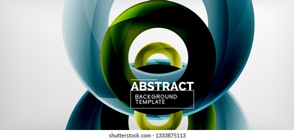 Vetor anéis fundo abstrato, modelo de ilustração moderna