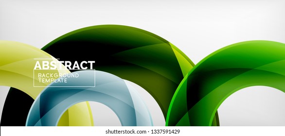 Vector rings abstract background, modern illustration template