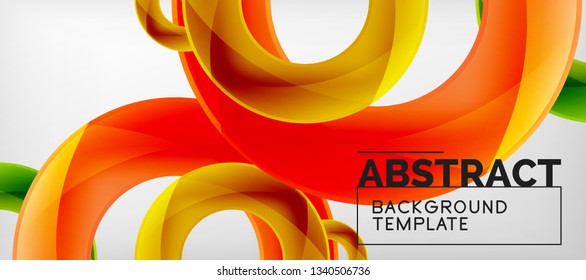 Vector rings abstract background, modern illustration template