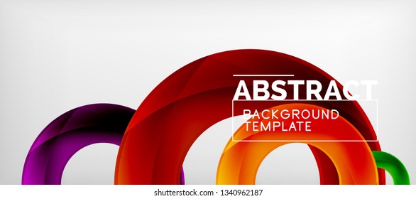 Vector rings abstract background, modern illustration template