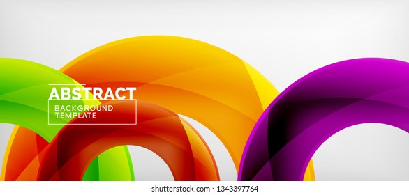 Vector rings abstract background, modern illustration template