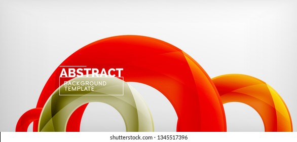 Vektorringe, abstrakter Hintergrund, moderne Illustrationsvorlage