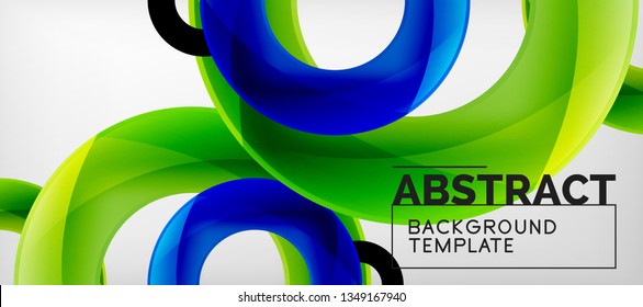 Vetor anéis fundo abstrato, modelo de ilustração moderna
