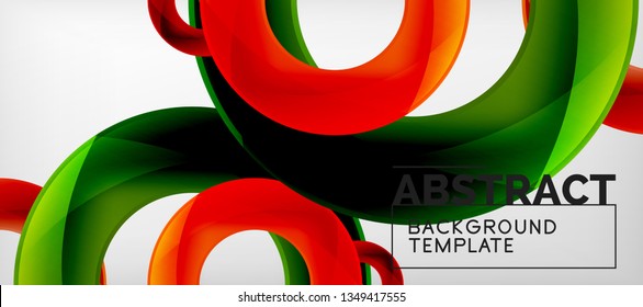 Vector rings abstract background, modern illustration template