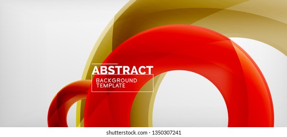 Anillos vectores fondo abstracto, plantilla de ilustración moderna
