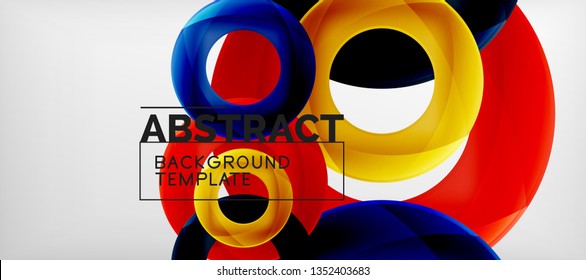Vektorringe, abstrakter Hintergrund, moderne Illustrationsvorlage
