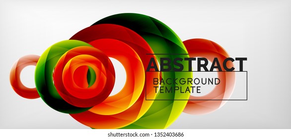 Vetor anéis fundo abstrato, modelo de ilustração moderna
