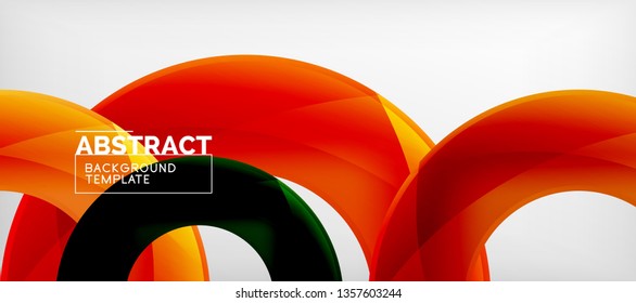 Vector rings abstract background, modern illustration template