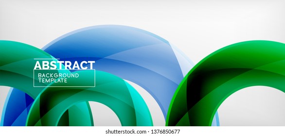 Vector rings abstract background, modern illustration template