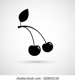 Vector ripe cherries