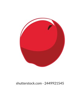 Vector of ripe fresh red apple